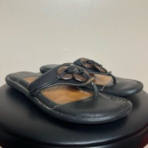 SALE! Black/Brown Born Women’s Leather Sandals Size 7 EUC